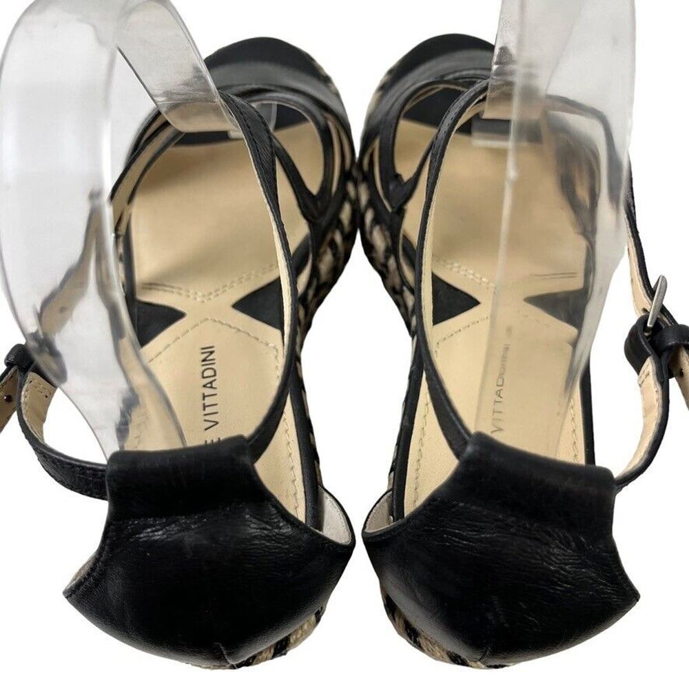 Adrienne Vittadini Louie Womens Leather Wedge Sandals Espadrilles Shoes sz 7 - Picture 12 of 16